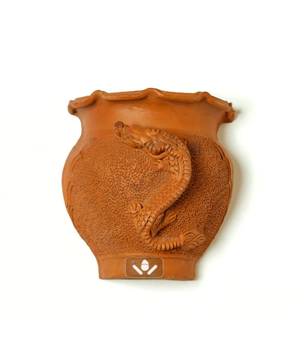Clay Dragon Half Vase