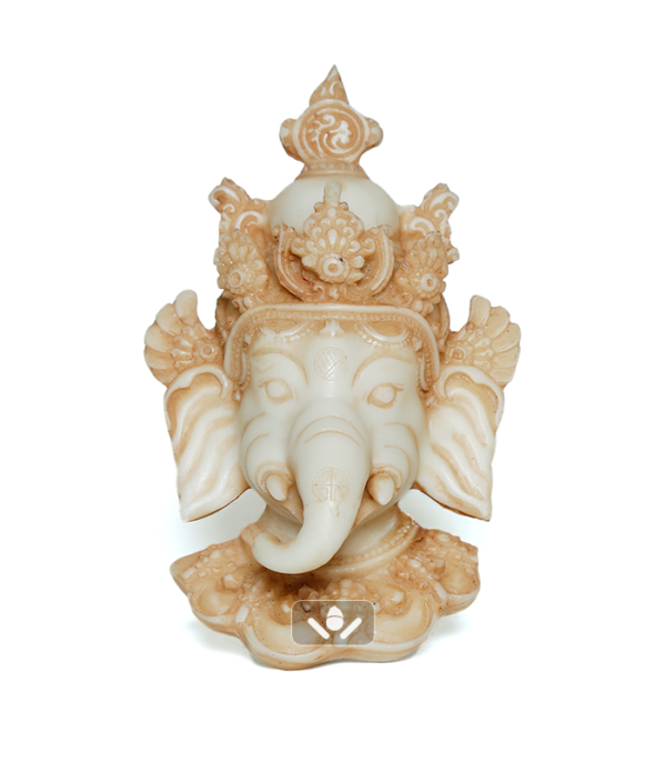 White Ganesh Wall Mask (Front)