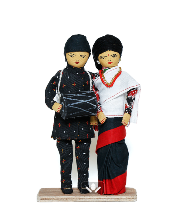Handmade Nepali Doll Newari Boy and Girl (Front)