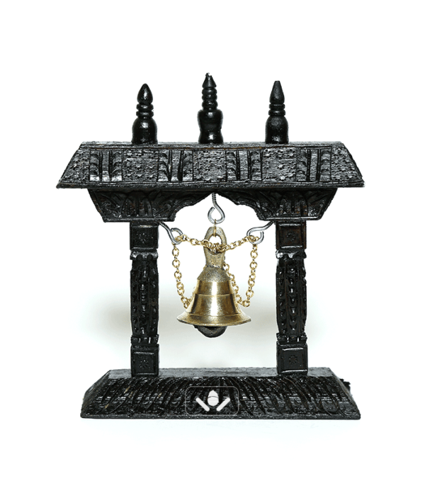 Black Traditional Wooden Wall Bell