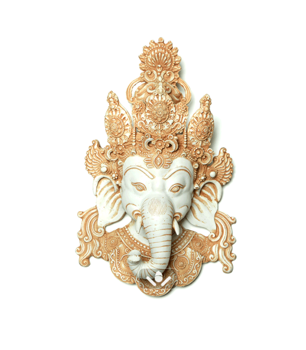 White Resin Ganesh Mask