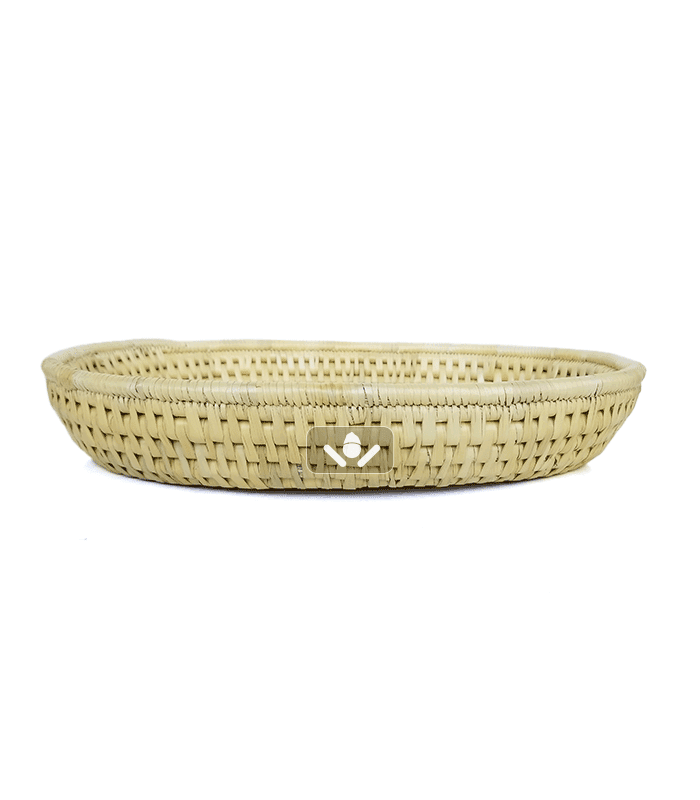 thumbnail image 2 of Handwoven Bread Basket - Farmhouse Woven Basket With Handle For Fruits, Vegetables & Display 2 of 10
