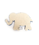 Blue Mithila Art Elephant shaped Mirror back