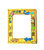 Yellow Mithila Art Mirror