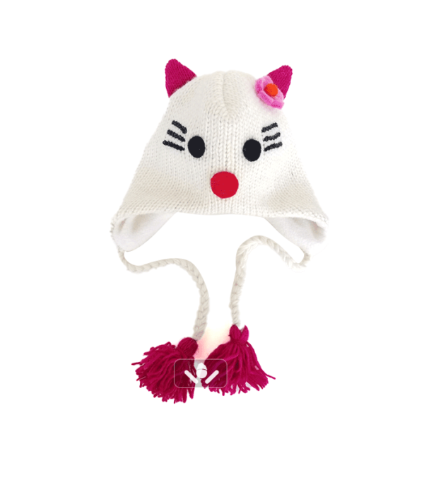 Woolen Cap for Kids - Hello Kitty