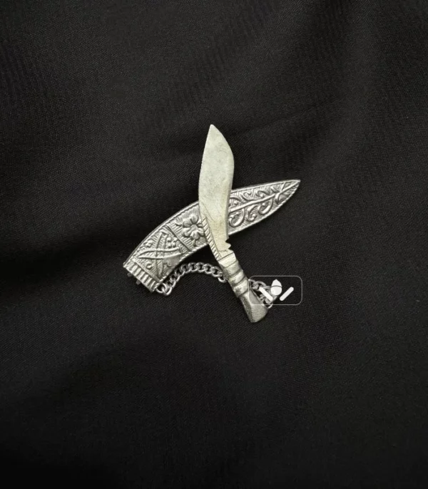 Silver Khukuri Brooch C