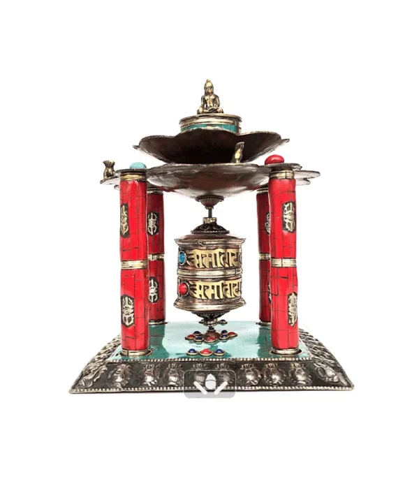prayer wheel with incense burner