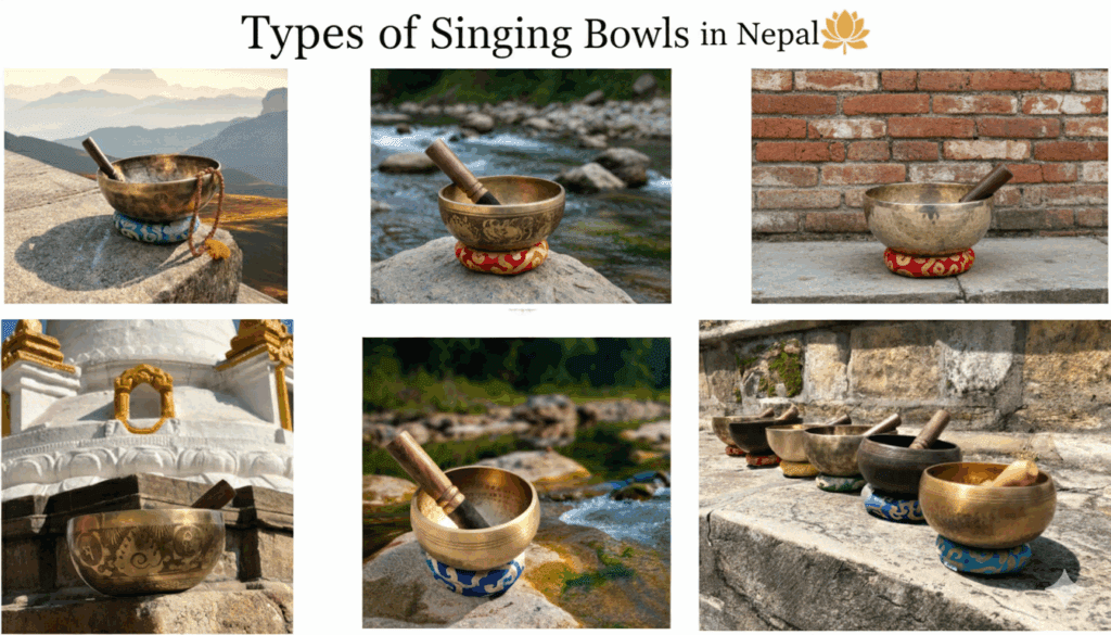 types of singing bowl in nepal